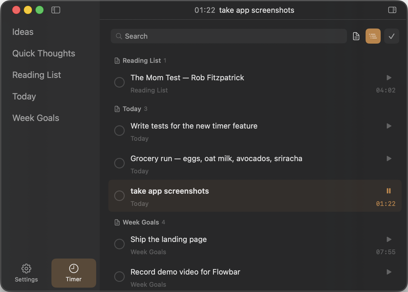 Todo list